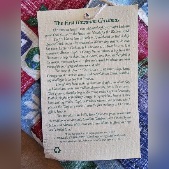 VTG Reyn Spooner Christmas Hawaiian Shirts NWT - Picture 6 of 7